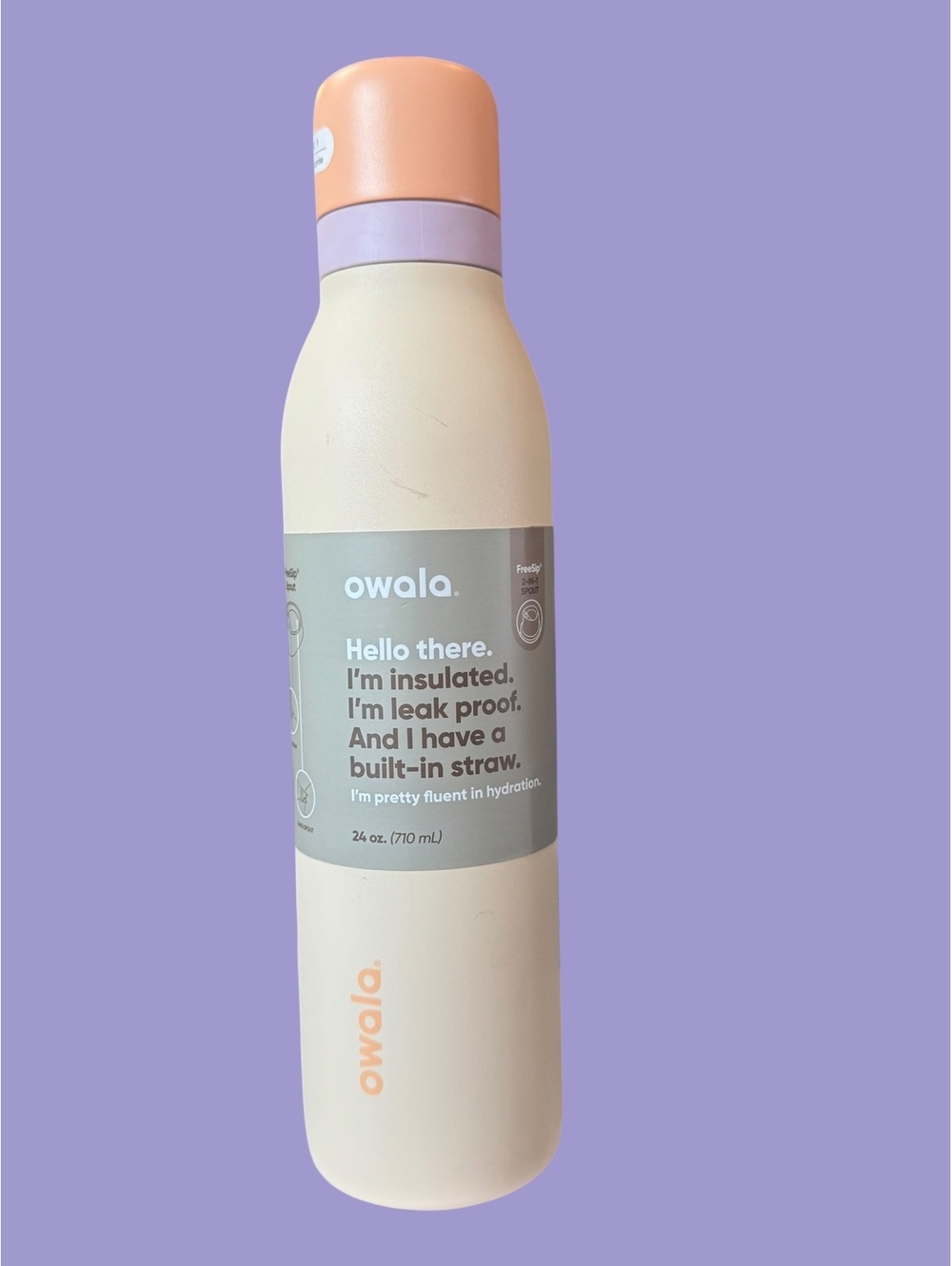 Owala Insulated Leak Proof Water Bottle with Built-in Straw